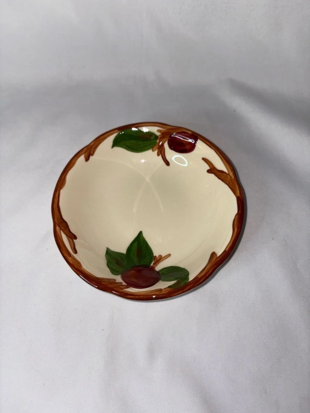 Franciscan Apple Set of 3 Shallow Bowls 5” Vintage USA Hand Painted - AS IS